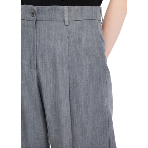 Pantalone Donna con pinces e piega stirata, in lyocell